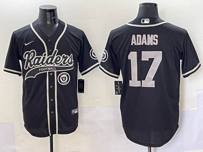 Men 2025 Oakland Raiders #17 Adams Black Joint Name Nike Limited NFL Jersey style 8